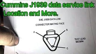 Cummins Diesel ISX,ISB service J1939 service data link location and More