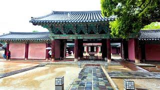 [4K] Walk in the Jeonju Gyeonggijeon Shrine for the founder of the Joseon Dynasty in the rainy day