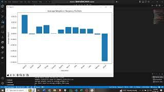 Average weight in tangency portfolio using Virtual Studio Code