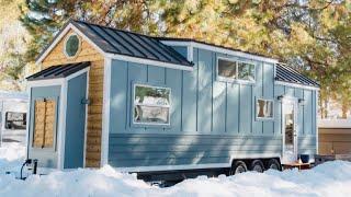 Incredibly Luxury Mustard Seed Tiny House with Big Bright Living Room