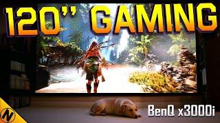 4K Gaming at 120 Inches!! - BenQ x3000i UHD LED Gaming Projector | Review