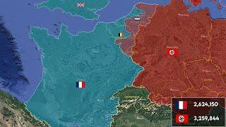 Battle of France using Google Earth - WW2