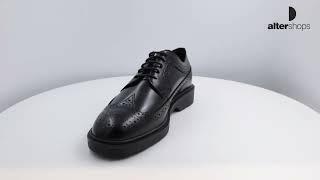 Jack & Jones DAX LEATHER BROGUE Μαύρο 12274143