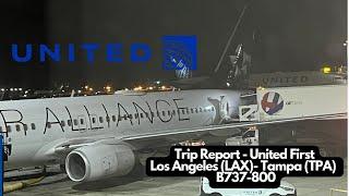 Trip Report | United First Class | Los Angeles (LAX) - Tampa (TPA) | Boeing 737-800