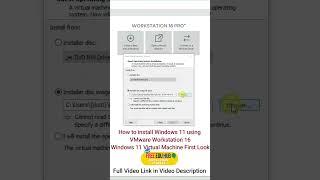 How to install Windows 11 using VMware Workstation 16 | Windows 11   #windows #freeeducation