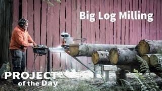 Big log milling on my portable sawmill