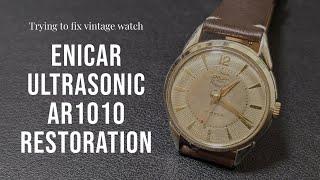 Enicar Vintage Wristwatch Restoration - Ultrasonic AR1010 movement