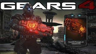 Gears of War 4 - New Weapon Skin: Midnight Omen OverKill Gameplay (Horde Gameplay)