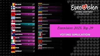 Eurovision 2025: Top 29 | Voting Simulation