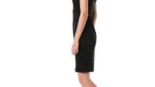 Calvin Klein Womens Short Sleeved Princess Seamed Sheath Dress Clothing