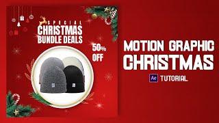 Christmas Motion Graphic for Social Media in After Effects | After Effects Tutorial.