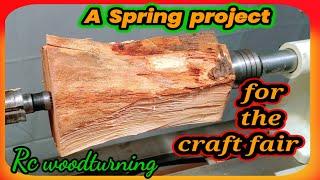 wood turning a spring craft show project