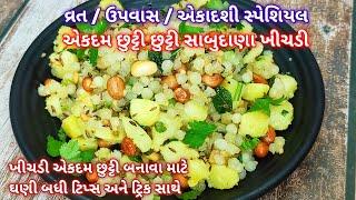 એકદમ છુટ્ટી છૂટી ફરાળી સાબુદાણાની ખીચડી | Sabudana Khichdi Recipe | ફરાળી રેસીપી | #ekadshispecial