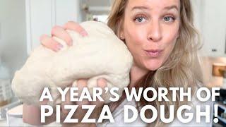 Cheap and Easy Pizza Night with Homemade Pizza Dough | SOURDOUGH PIZZA DOUGH