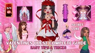 VALENTINES QUEST COMPLETE TUTORIAL! TIPS AND TRICKS TO COMPLETE ALL CHAPTERS! DTI VALENTINES UPDATE