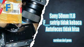 sony 50mm f1 8 f tidak kebaca strip dan tidak bisa auto focus af tidak jalan