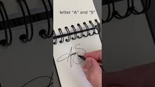 How to write the letter“A“and „S“ #calligraphy lettering #calligraphy #art D and T#signatureideas