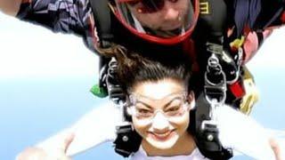 URVASHI RAUTELA SKYDIVE in DUBAI || So SCARY 