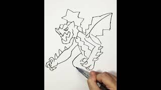 How to Draw Pokemon Druddigon Step by Step Easy  #draweasy #pokemon #druddigon @ducdraw