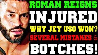 WWE News! SEVERAL WWE Mistakes & BOTCHES During Royal Rumble! Roman Reigns INJURED Why Jey Uso WON