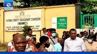 SIM Registration: Residents Storm NIMC Office In Lagos