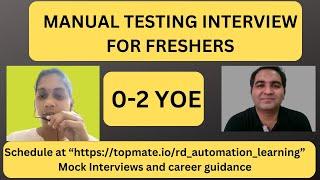 Manual Testing Interview Questions & Answers | RD Technical Learning