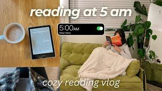 I tried reading at 5 AM for a week.. until this happened | cozy reading vlog