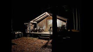 THE TENT. Storm damaged trees. Some time in the deer stands. Getting everything ready for winter.