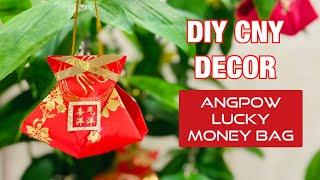 賀年摺紙| DIY Chinese New Year Red Packet Decor | Easy Angpow Lucky Money Bag Origami