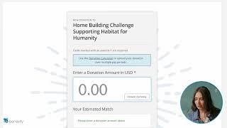 Donation flow and matching by Benevity