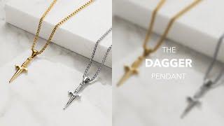 Gold Dagger Pendant Necklace - Best Gift For Him Jewelry Review LUGUS JEWELRY