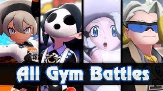 Pokemon Sword & Shield - ALL Gym Leader Battles (+VERSION EXCLUSIVE GYMS)