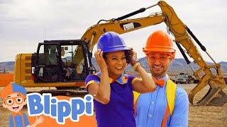 Blippi and Meekah Visit a Construction Site!  | Excavator for Kids! | Blippi and Meekah Kids TV