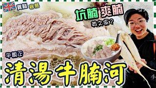 【英國清湯牛腩河】坑腩爽腩英文係？點樣買？｜簡單竅門｜低溫慢煮｜科學原理｜片糖牛筋代替法｜沙河粉｜方便慳時間｜嫩滑多汁｜英國街市｜價錢｜買餸英文｜100%就地取材｜廚職背遊梁芷靈