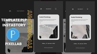 Template Typography Monokrom Minimalis Pixellab - Gratis Plp File