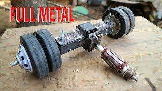 How to make RC heavy Truck Rear Axle from faulty Grinder.