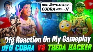 DHANUSH FF GAMER REACTION | DFG COBRA VS HACKER |