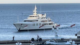 ECSTASEA Superyacht Stern  Entering & Docking in Monaco @archiesvlogmc