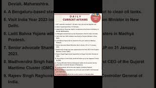 daily current affairs || Most important bits || 01-02-2023