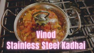 Vinod Stainless Steel Kadhai – Tempered Glass Lid - Multi-Use Pot