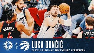 Luka Dončić (30 Points, 13 Rebounds, and 11 Assists) Highlights vs. Raptors | December 7, 2024