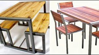 50 Wood and Metal Furniture Dining Tables | Metal Furniture Design 2021