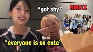 FROMIS_9 JIWON and HAYOUNG got shy when talking about NMIXX