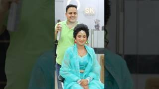 bridal hairstyle for wedding day weavy front variation #sunilkumarcreativehairstylist