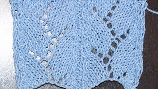 Вязание - ажурный узор спицами /////   Knitting - openwork pattern spokes