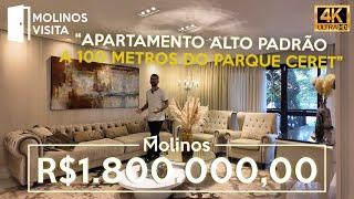 APARTAMENTO ALTO PADRÃO A 100 METROS DO PARQUE CERET COM UMA DECORAÇÃO IMPECÁVEL | MC4268