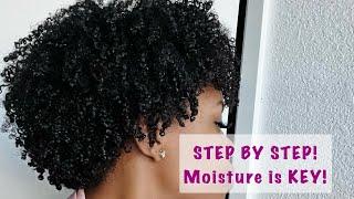 3 easy steps for a moisturizing Wash and go! | DRY natural hair|