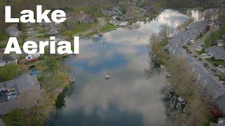 Sunrise Landing Lake in Maineville Ohio 4K Aerial Drone Video 2020