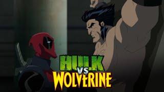 All the Deadpool scenes in Hulk vs Wolverine.