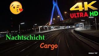 【4K】Traumjob Lokführer Cargo . Nachtschicht Teil 5 . Triebfahrzeugführer bei der Arbeit